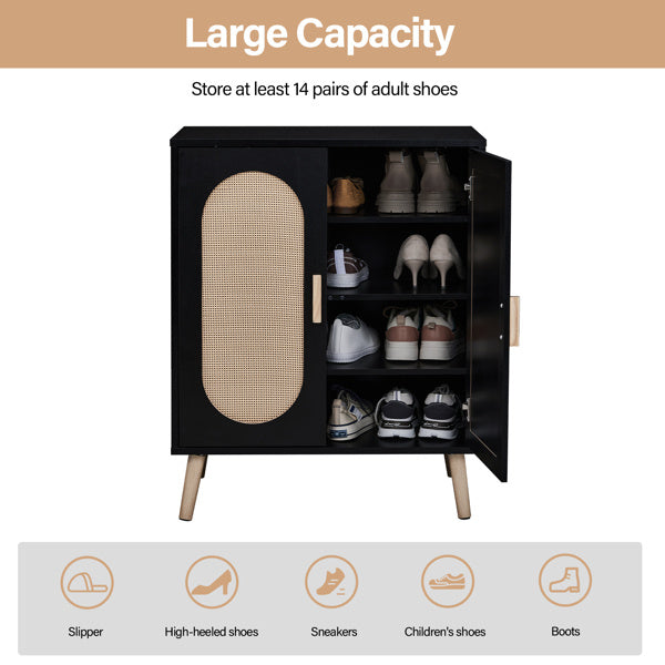 Otto Rattan Shoe Cabinet