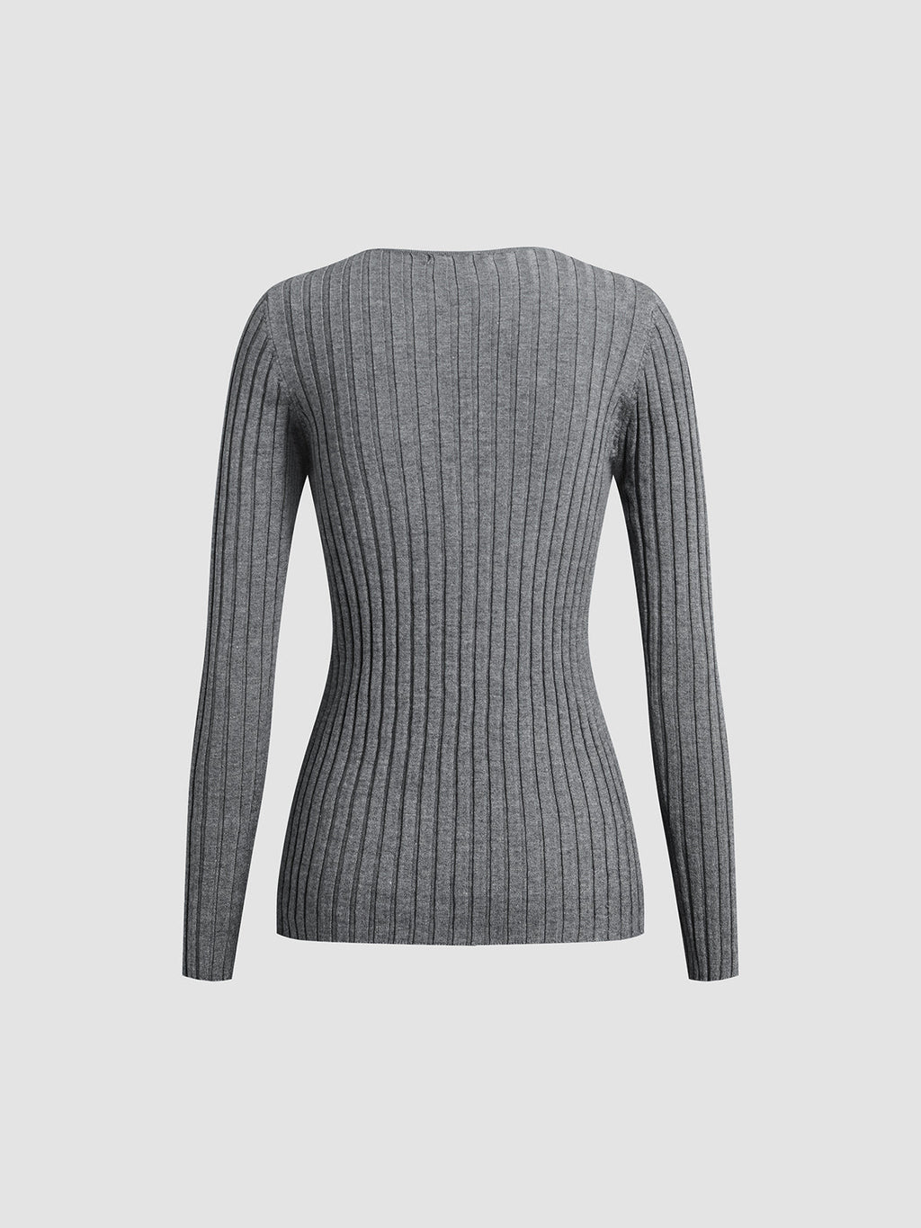 Soft Spoken Solid Textured V-Neck Knit Top