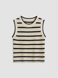 Relaxed Stripe Leisure Knit Crop Top