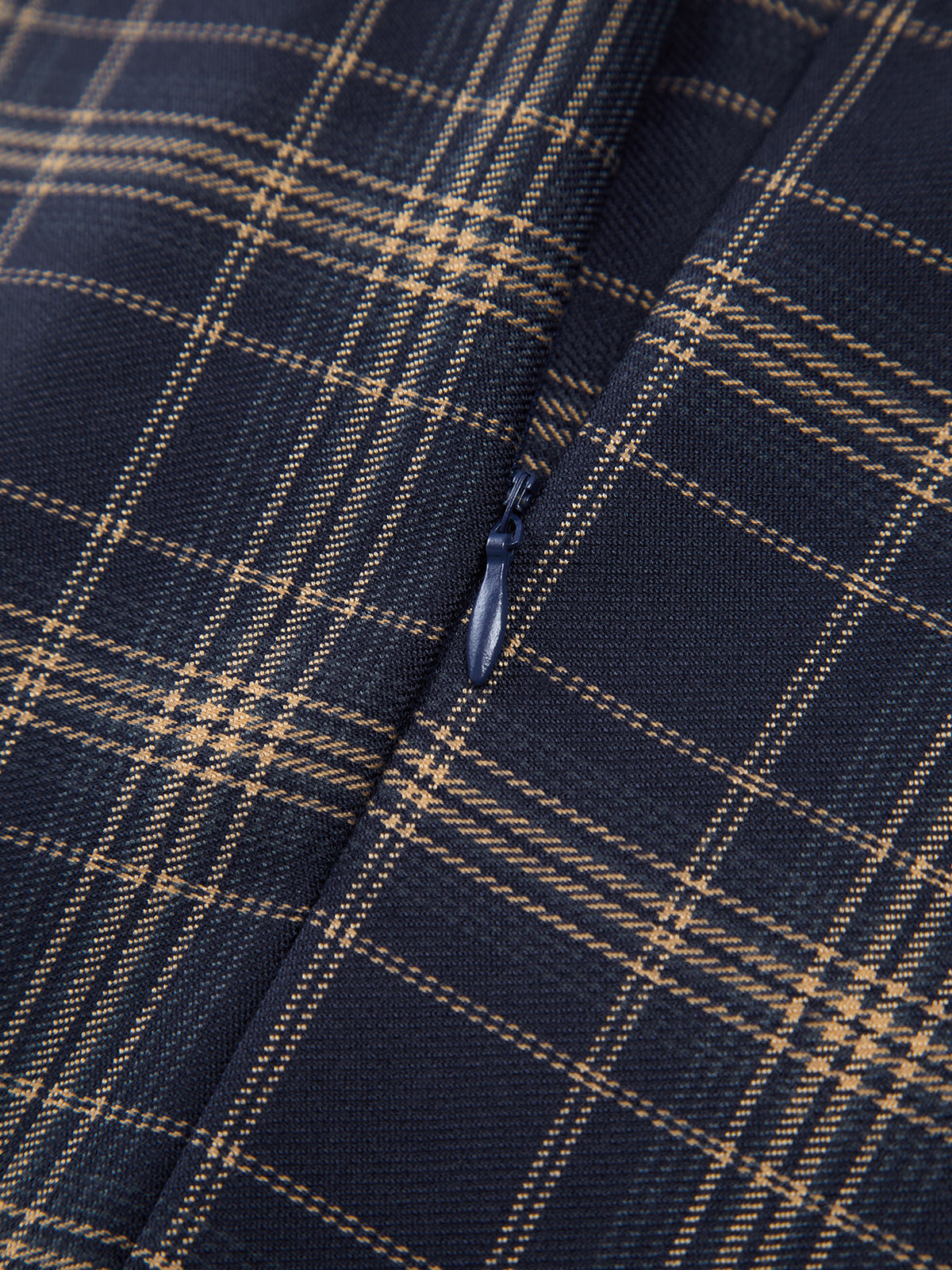 In Check Plaid Comfortable Long Skirt