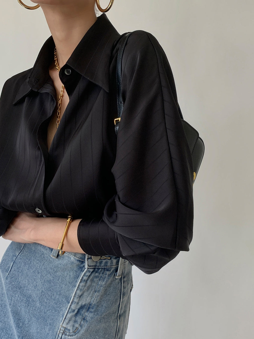 Upper West Oversized Button Up Collared Shirt