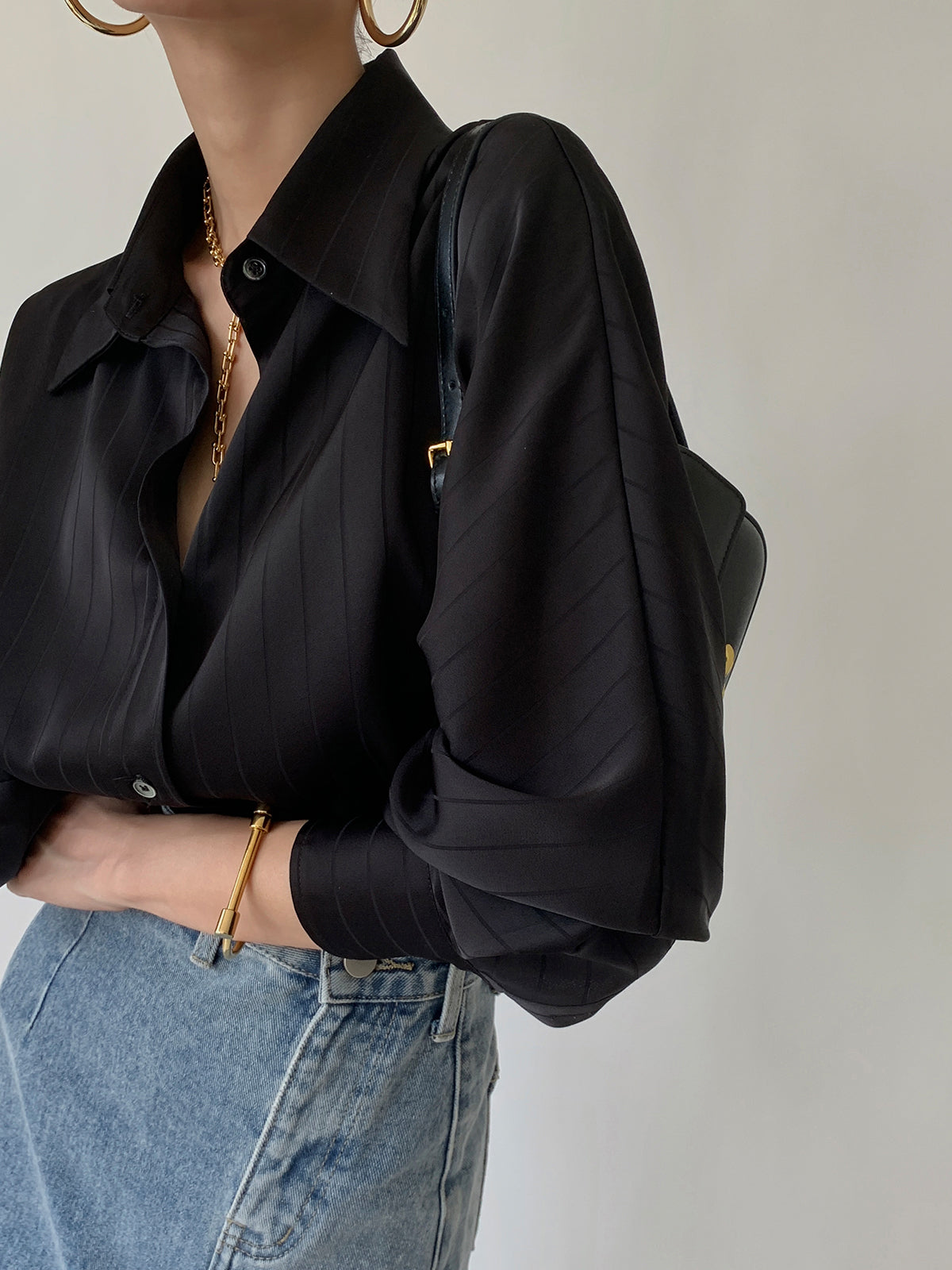 Upper West Oversized Button Up Collared Shirt