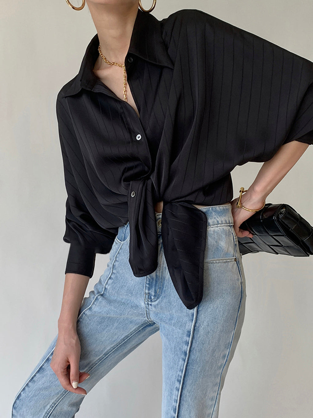 Upper West Oversized Button Up Collared Shirt