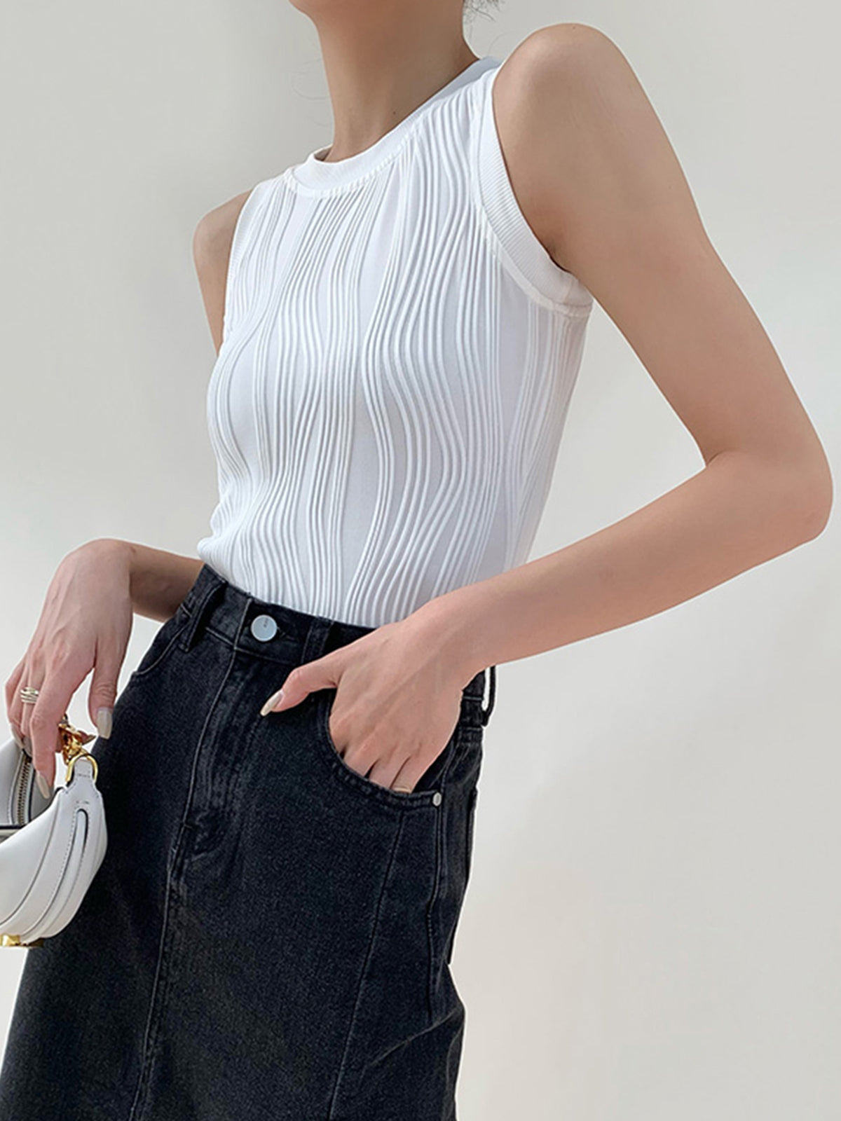 Wave Theory Textured Tank Top