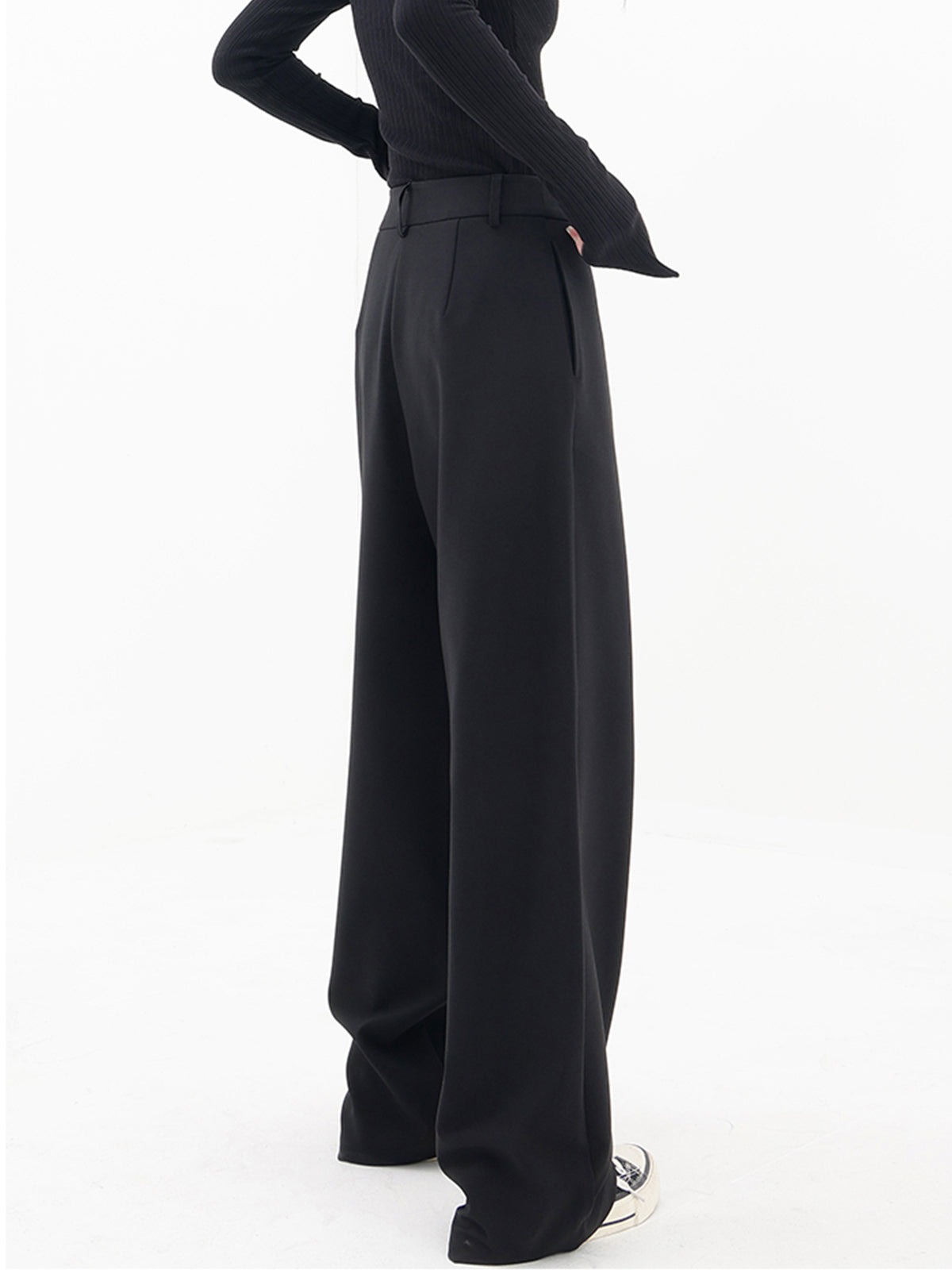 Layer Up Elegant Button Wide-Leg Dress Pants