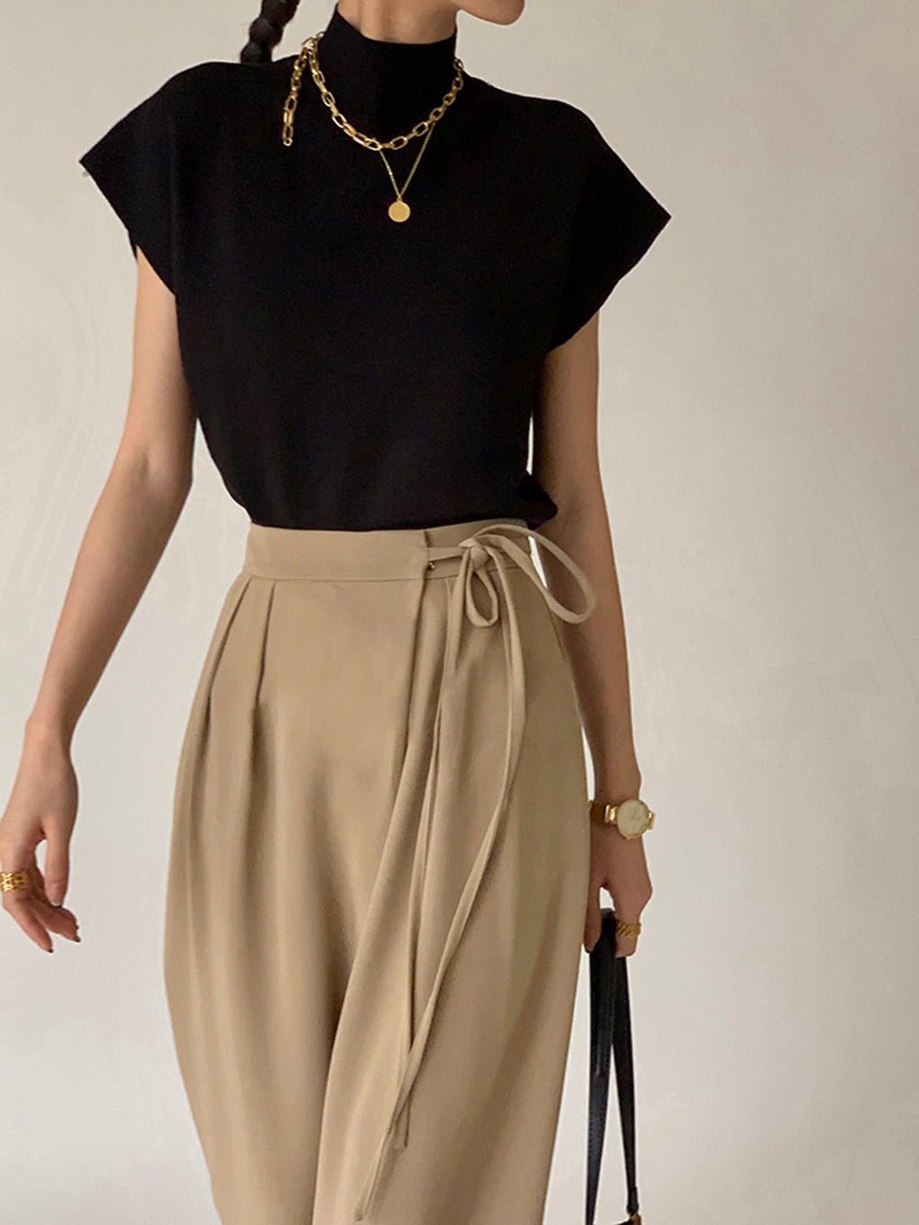 Free Spirit Tie-Waist Flowy Wide-Leg Dress Pants