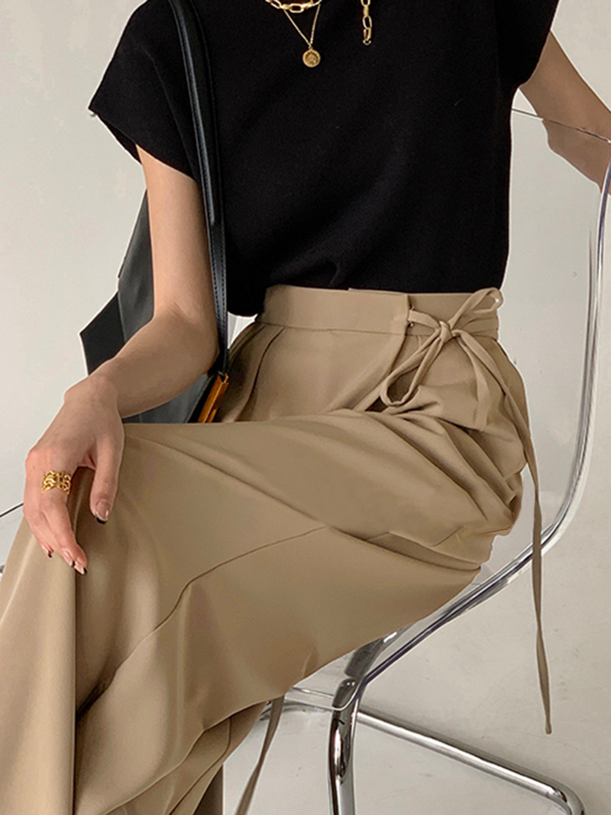 Free Spirit Tie-Waist Flowy Wide-Leg Dress Pants