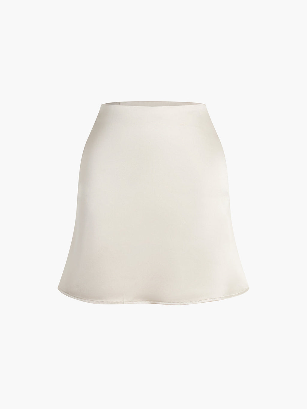 Sylvia Satin Zippered Mini Skirt