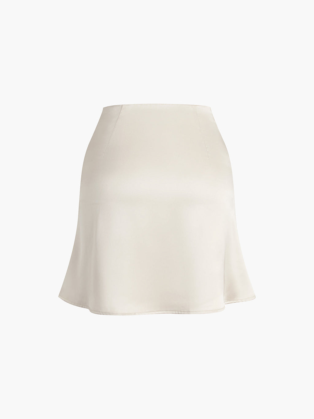 Sylvia Satin Zippered Mini Skirt