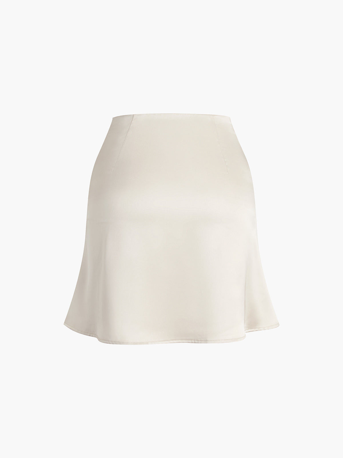 Sylvia Satin Zippered Mini Skirt