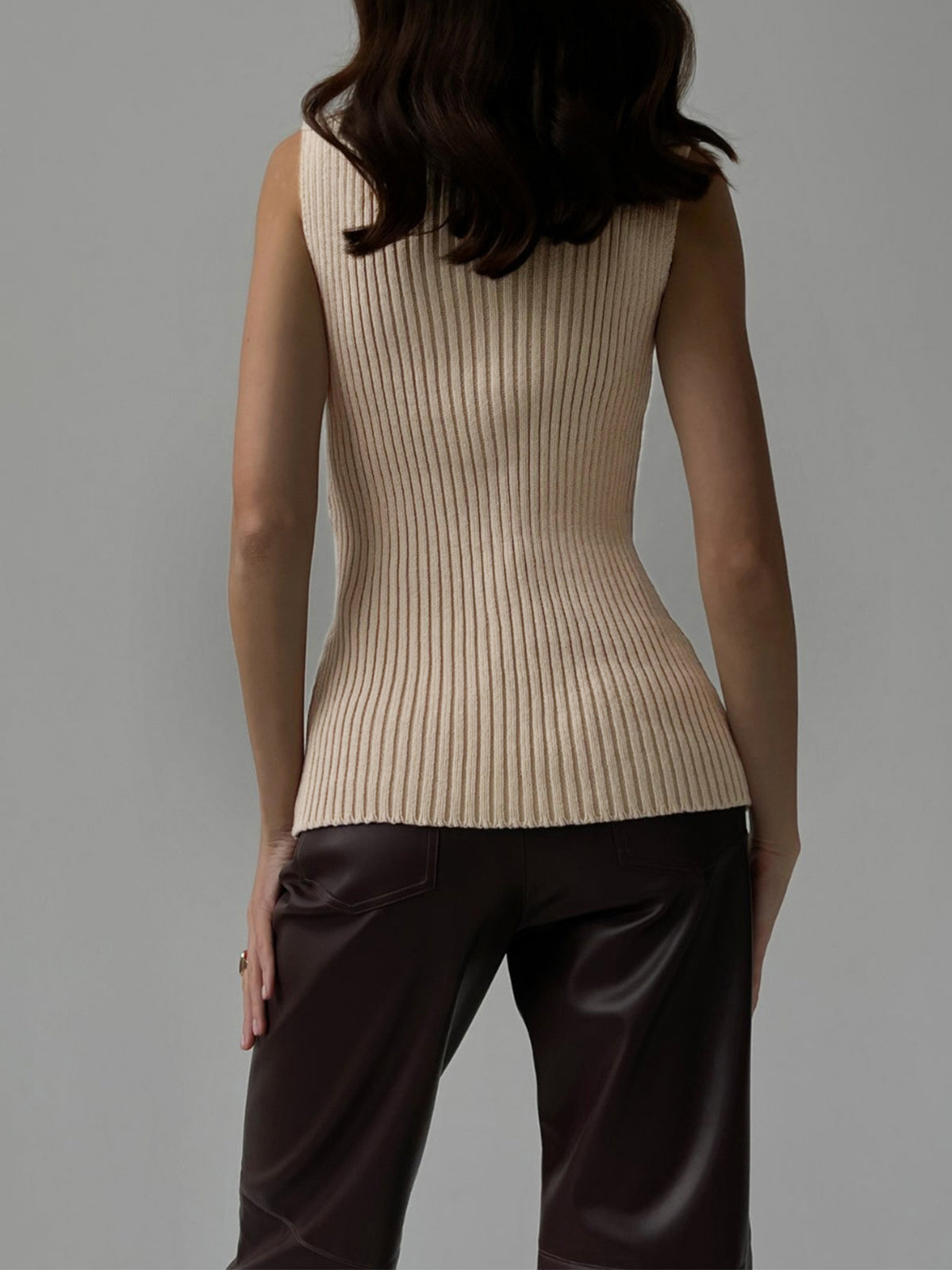 Clean Slate Mock Neck Chic Tank Top