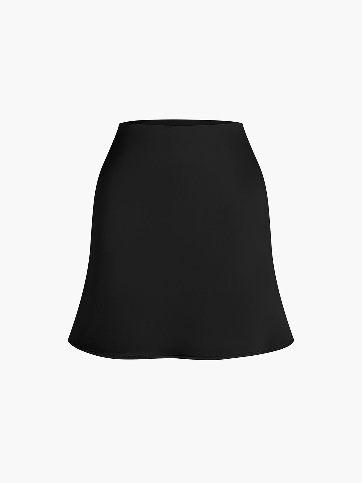 Sylvia Satin Zippered Mini Skirt