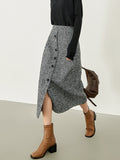 Duchess Button-Down Maxi Skirt