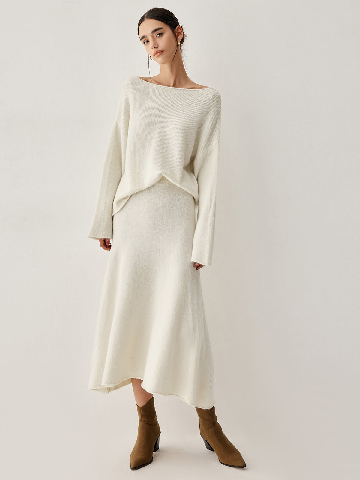 Cozy Girl Oversized Sweater & Skirt Set