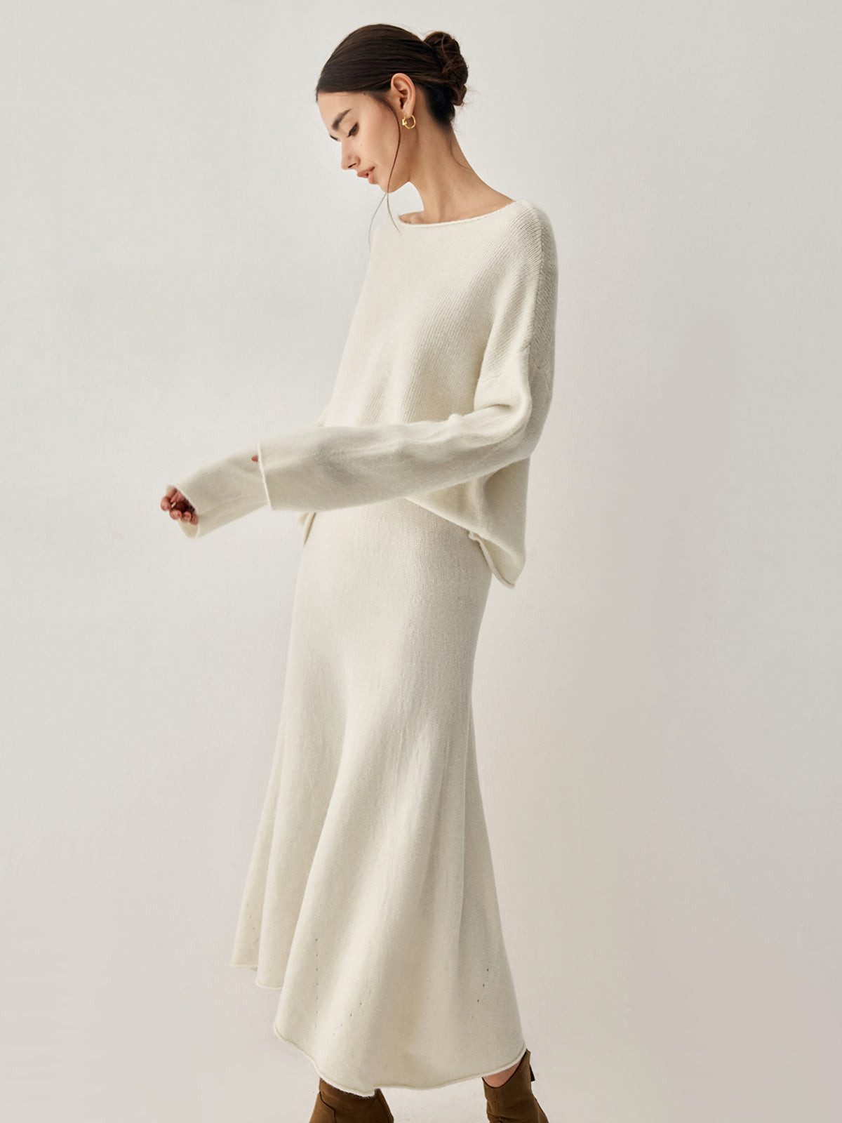 Cozy Girl Oversized Sweater & Skirt Set