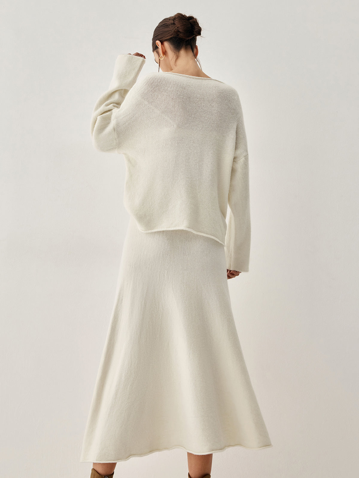 Cozy Girl Oversized Sweater & Skirt Set