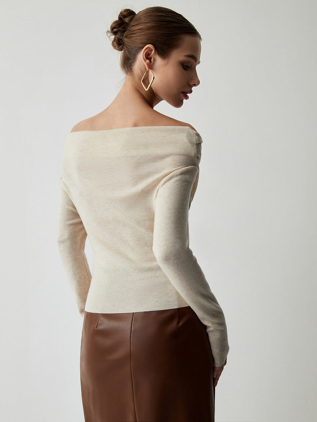 Golden Days Off Shoulder Knit Top