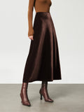Velvet Reign High-Waist Maxi Skirt