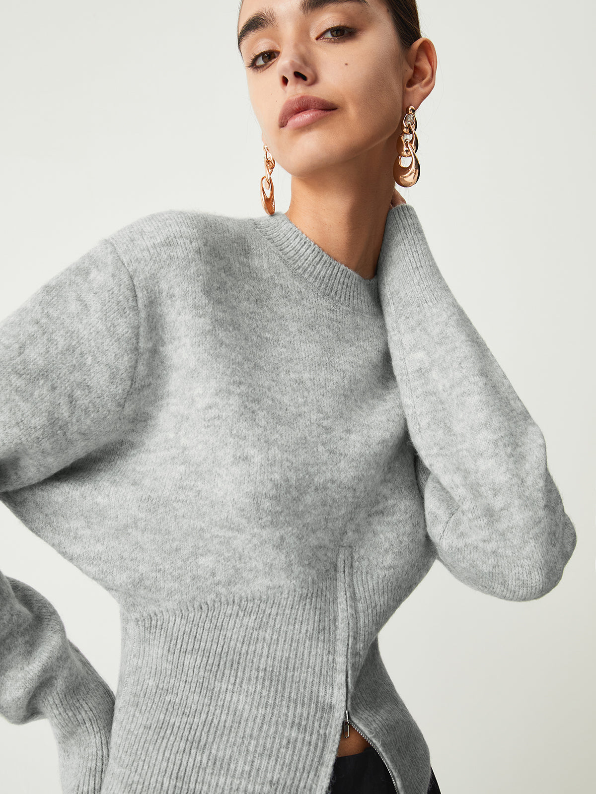 Easy Days Half Zip Plush Fuzzy Sweater