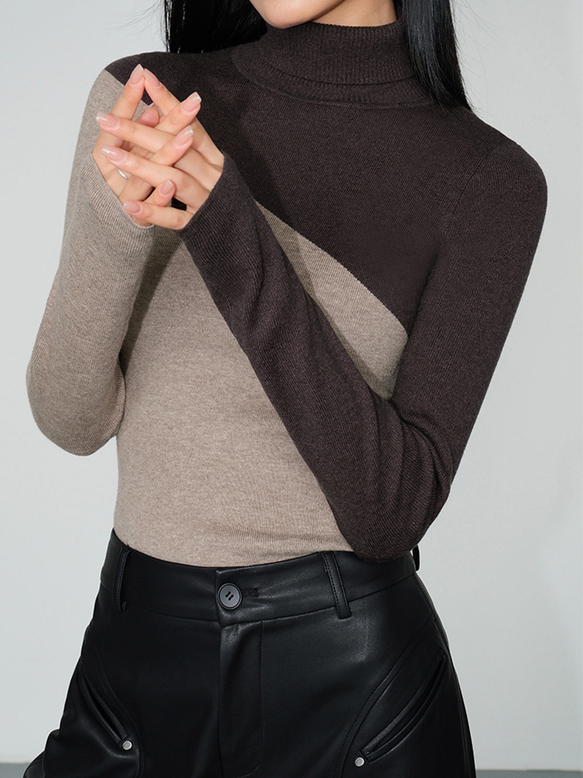 It Girl Asymmetric Long Sleeve Knit Top