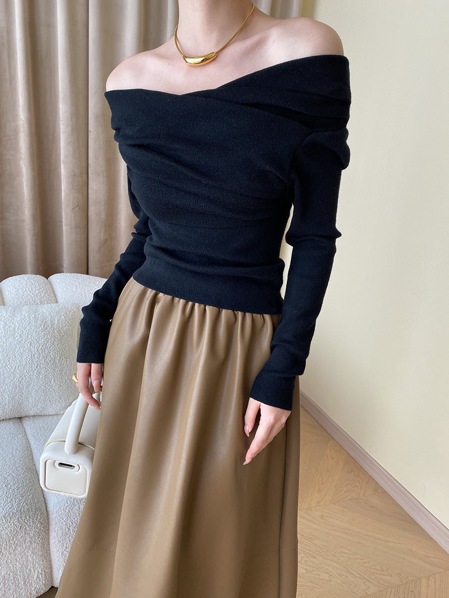 Golden Days Off Shoulder Knit Top