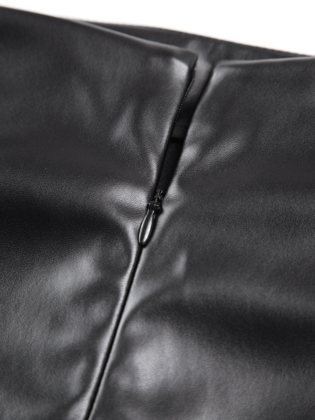 Venus Faux Leather Slit Midi Skirt
