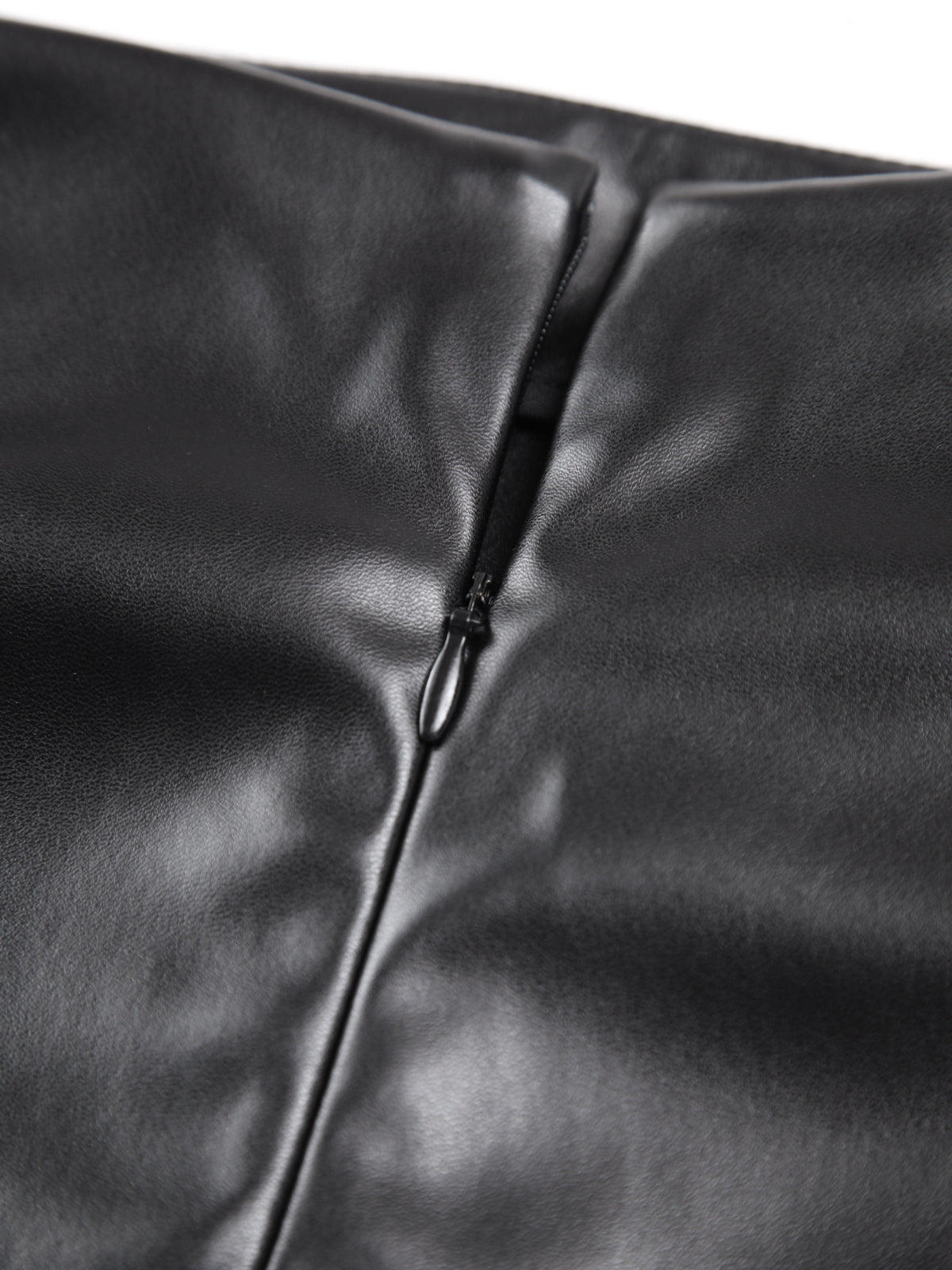 Venus Faux Leather Slit Midi Skirt