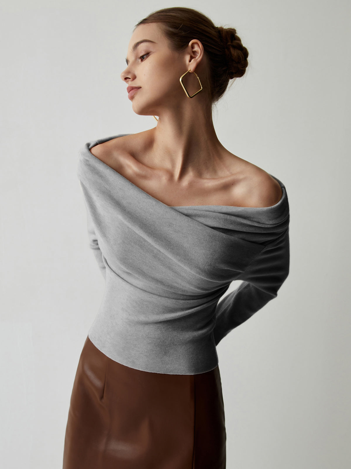 Golden Days Off Shoulder Knit Top