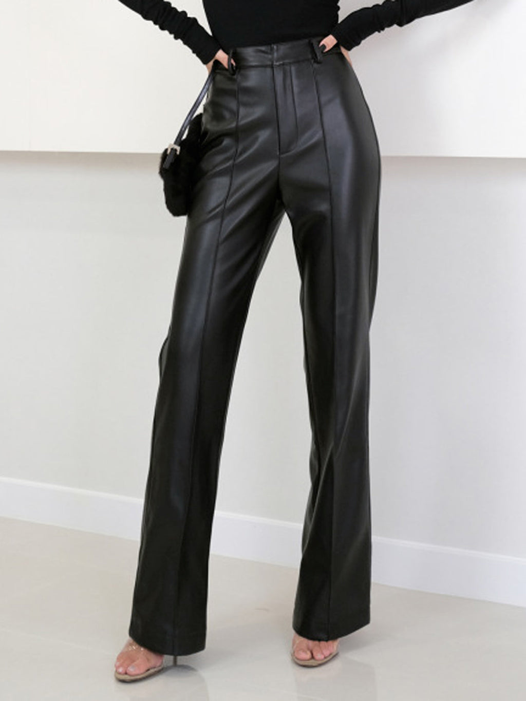 Second Skin High-Waist Faux Leather Pants