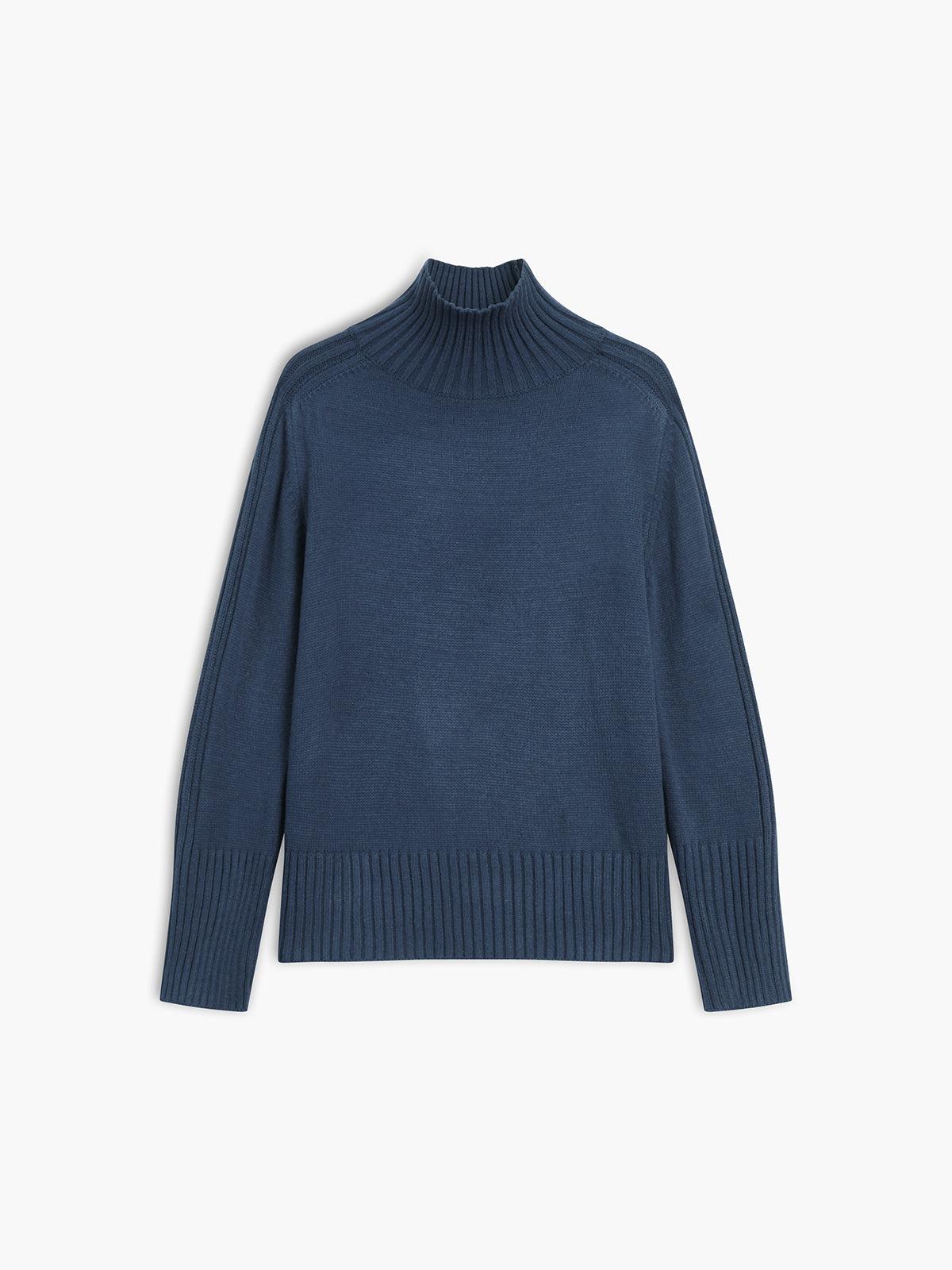 Warm Embrace Solid High Neck Knit Sweater