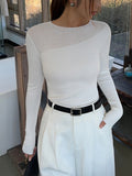 Alice Ribbed Crew Neck Knit Top