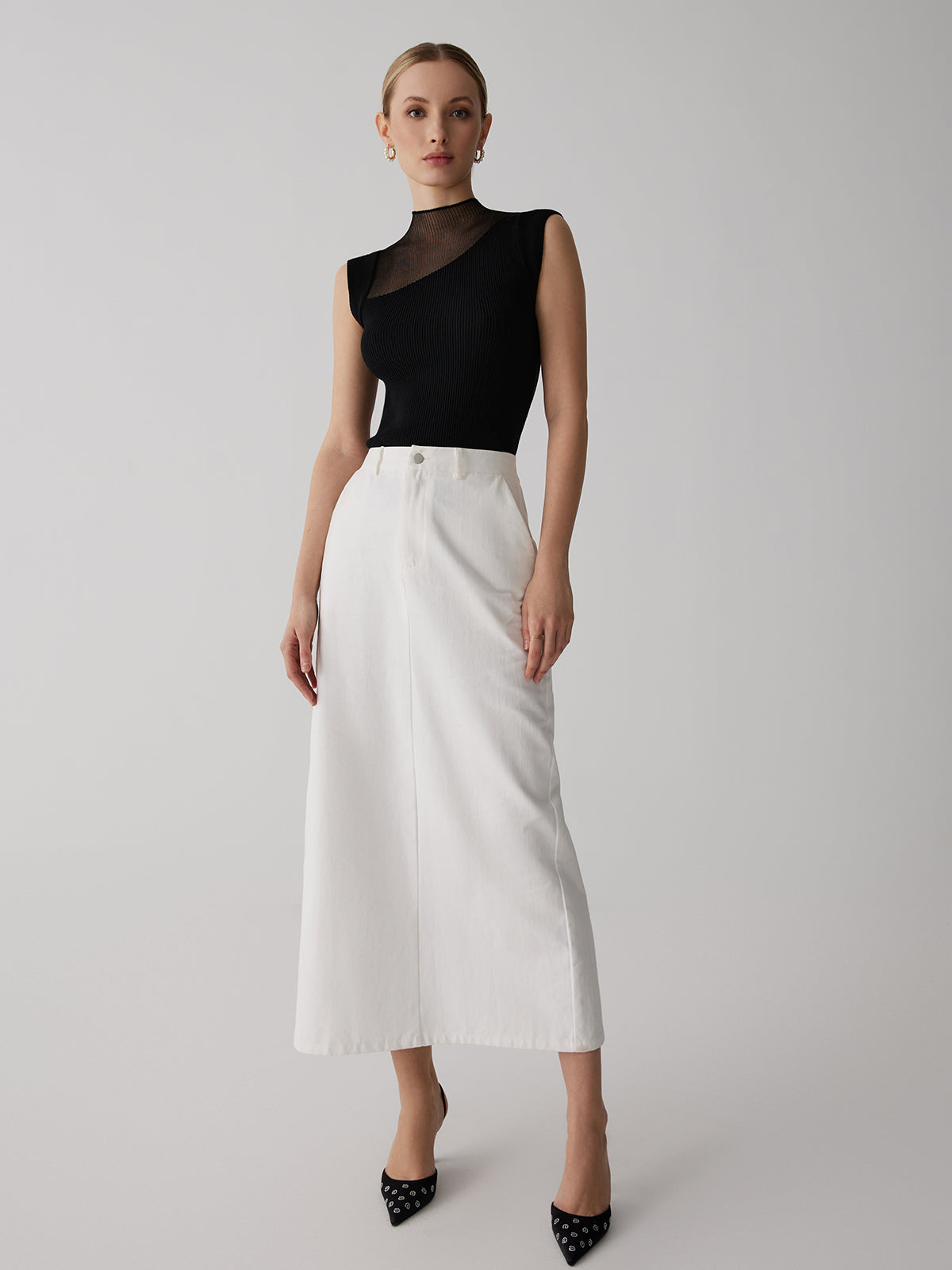 Magic Mesh Patchwork Sleeveless Top