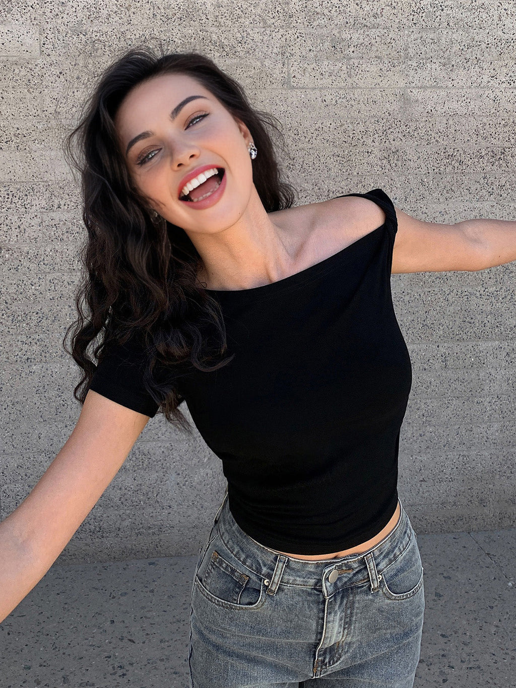 Her Choice Chic One-Shoulder Top
