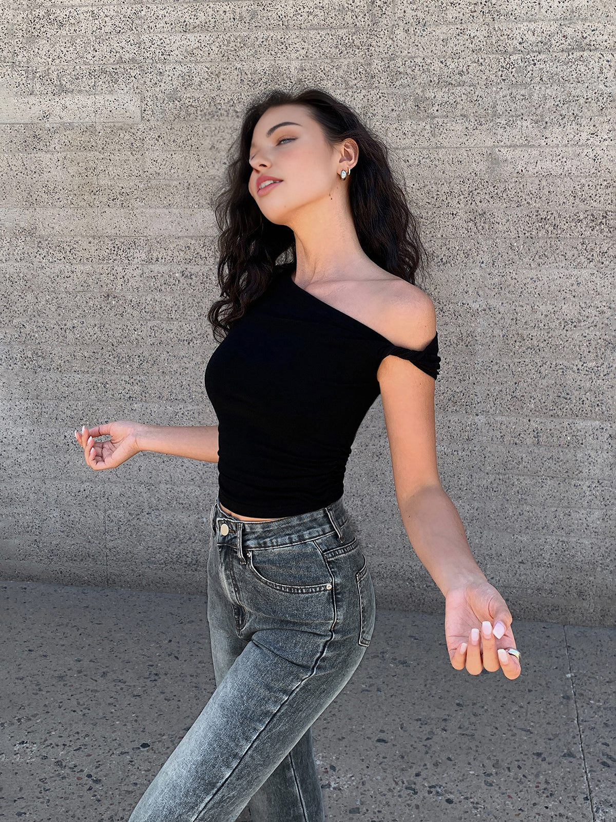 Her Choice Chic One-Shoulder Top