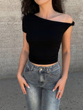 Her Choice Chic One-Shoulder Top