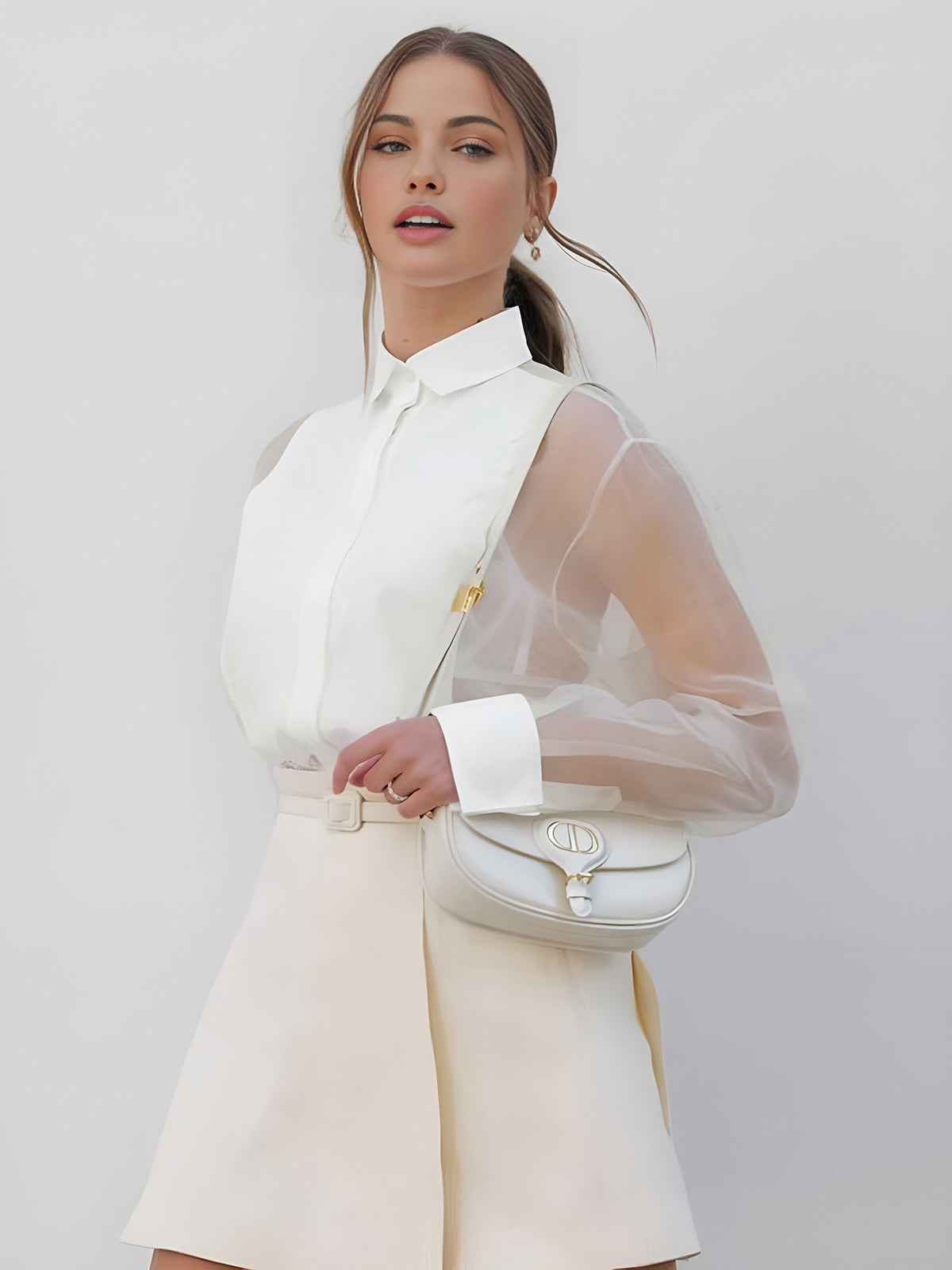 Dreamy Puff Sleeve Semi-Sheer Shirt