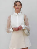 Dreamy Puff Sleeve Semi-Sheer Shirt
