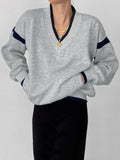 Cozy Luxe Contrast Oversized Sweatshirt