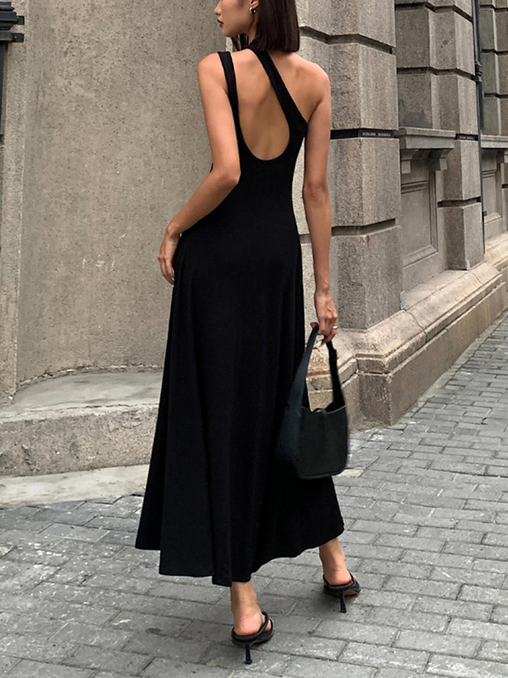 My Secret Cutout Backless Long Knit Dress