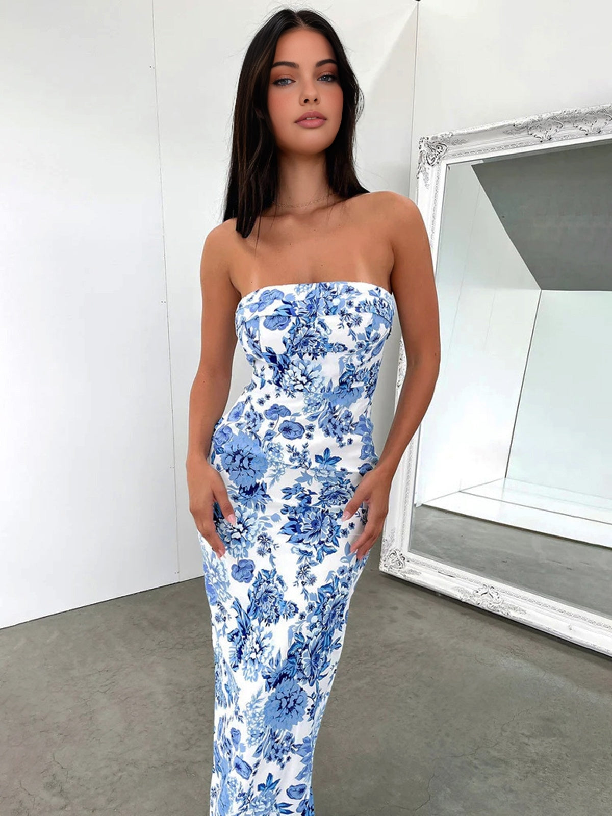Wild Bloom Multi Floral Long Dress