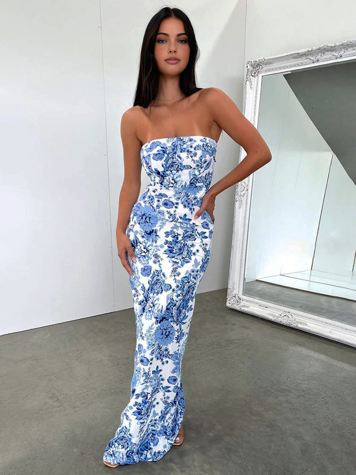 Wild Bloom Multi Floral Long Dress