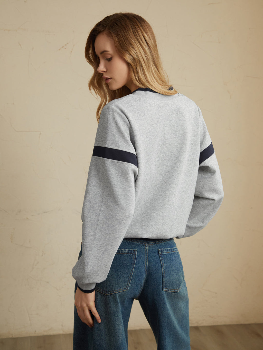 Cozy Luxe Contrast Oversized Sweatshirt