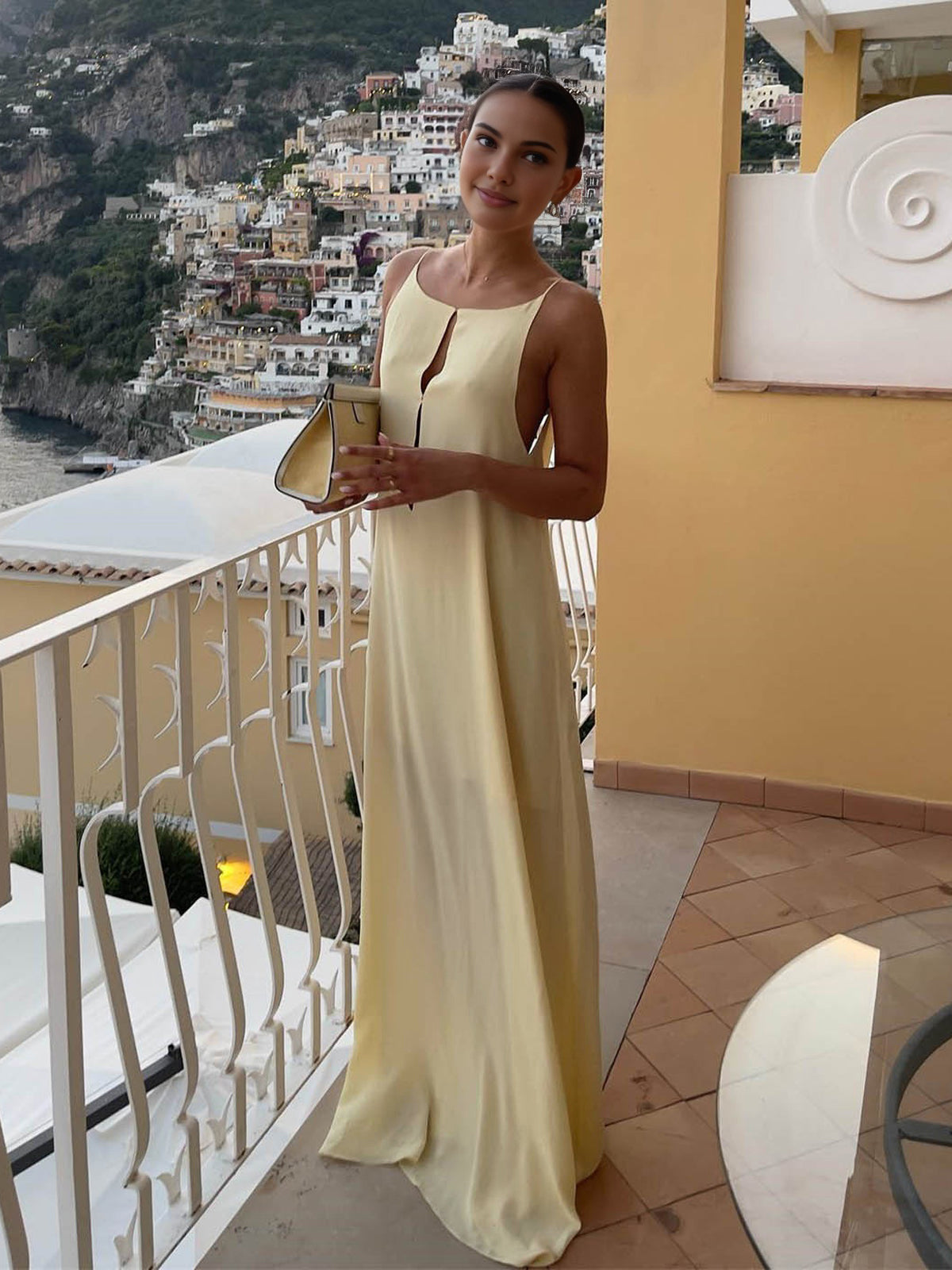Getaway Girl Backless Satin Long Dress