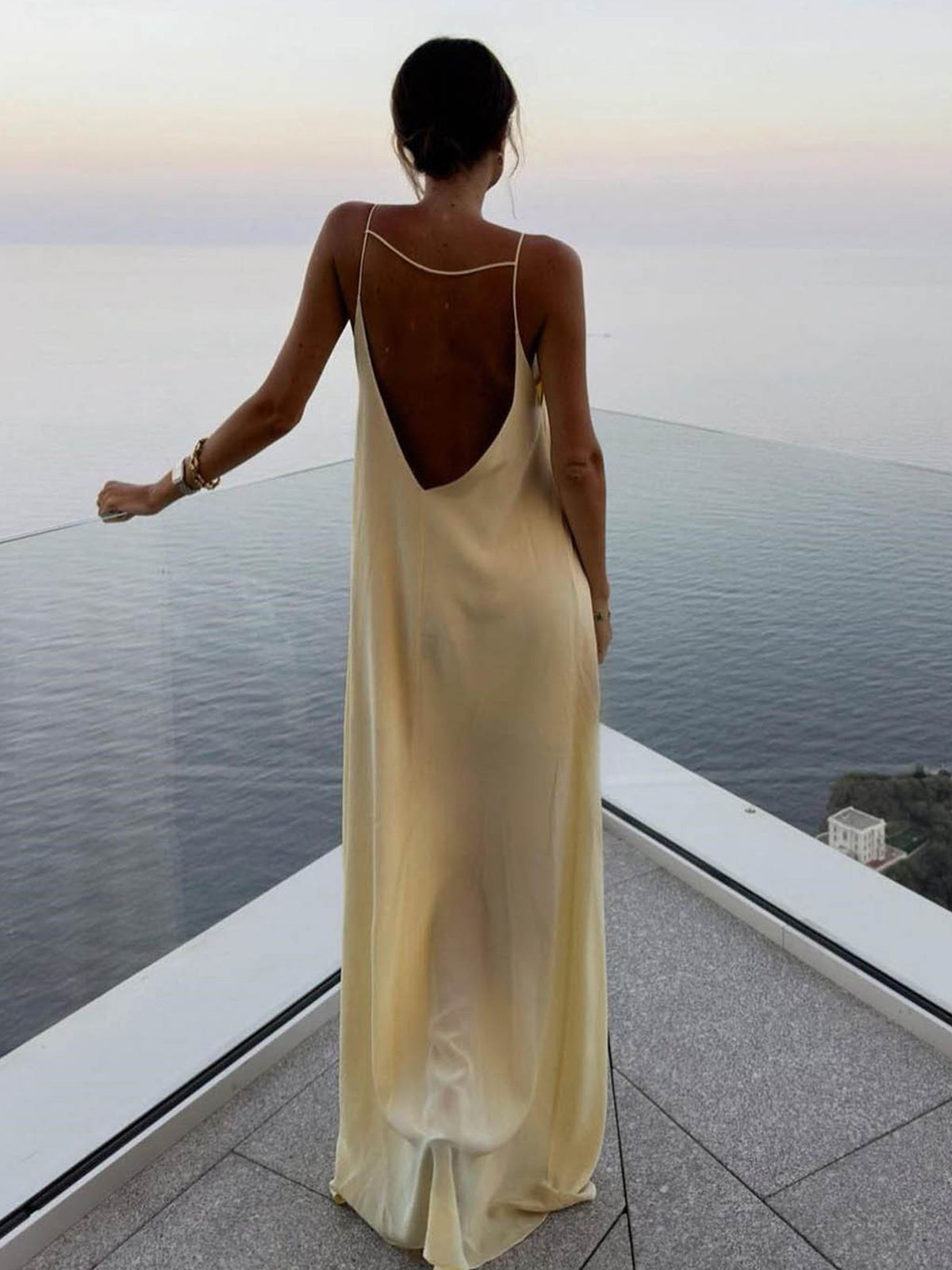 Getaway Girl Backless Satin Long Dress