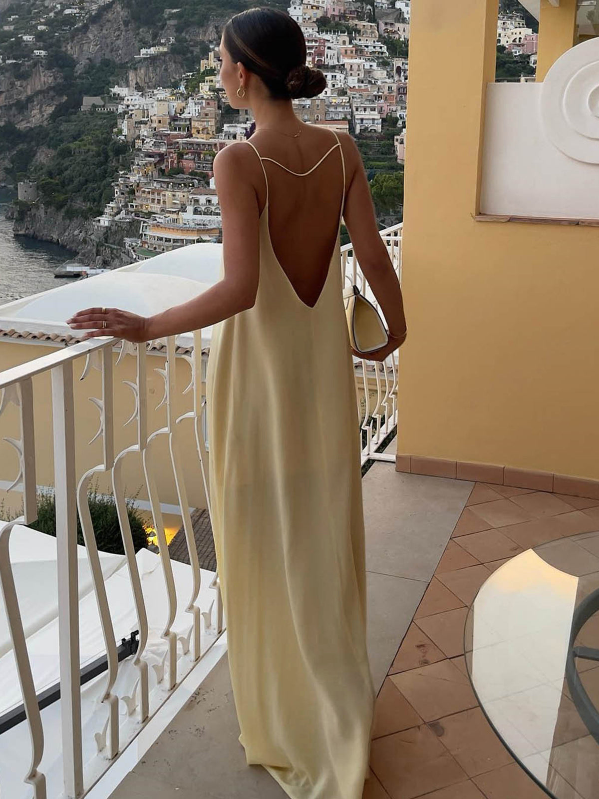 Getaway Girl Backless Satin Long Dress