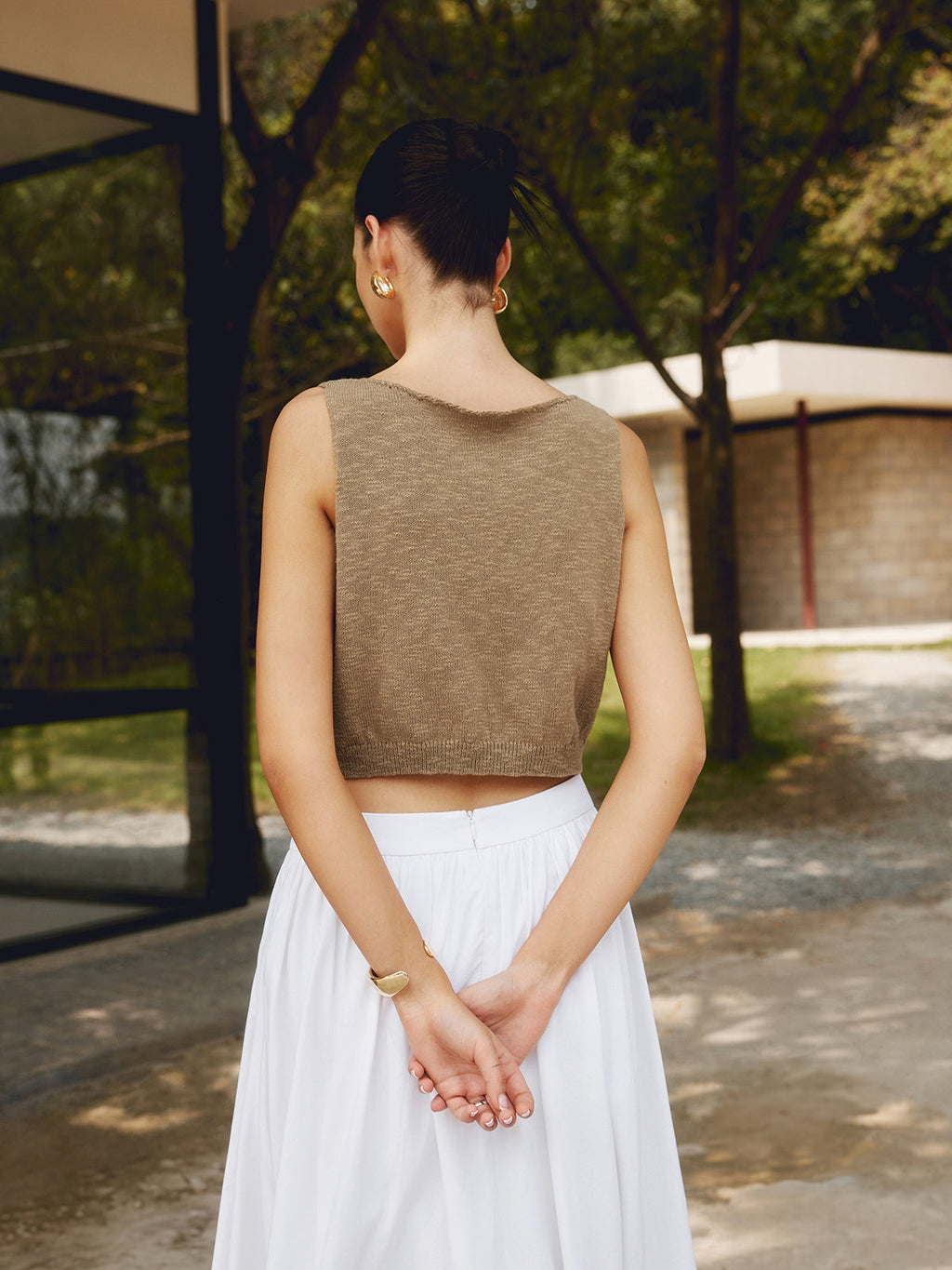 Cotton Blend Comfortable Crop Tank Top