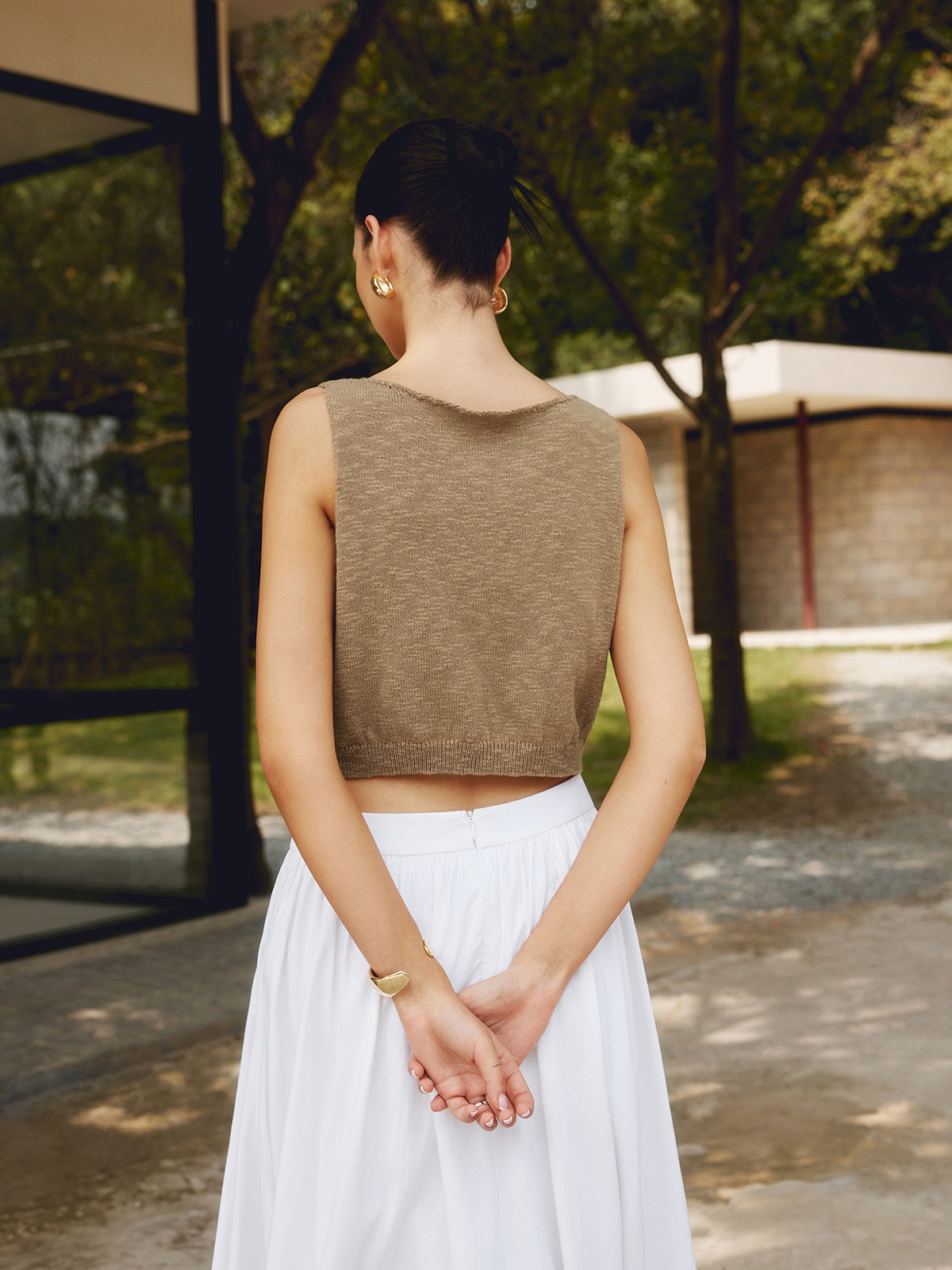 Cotton Blend Comfortable Crop Tank Top