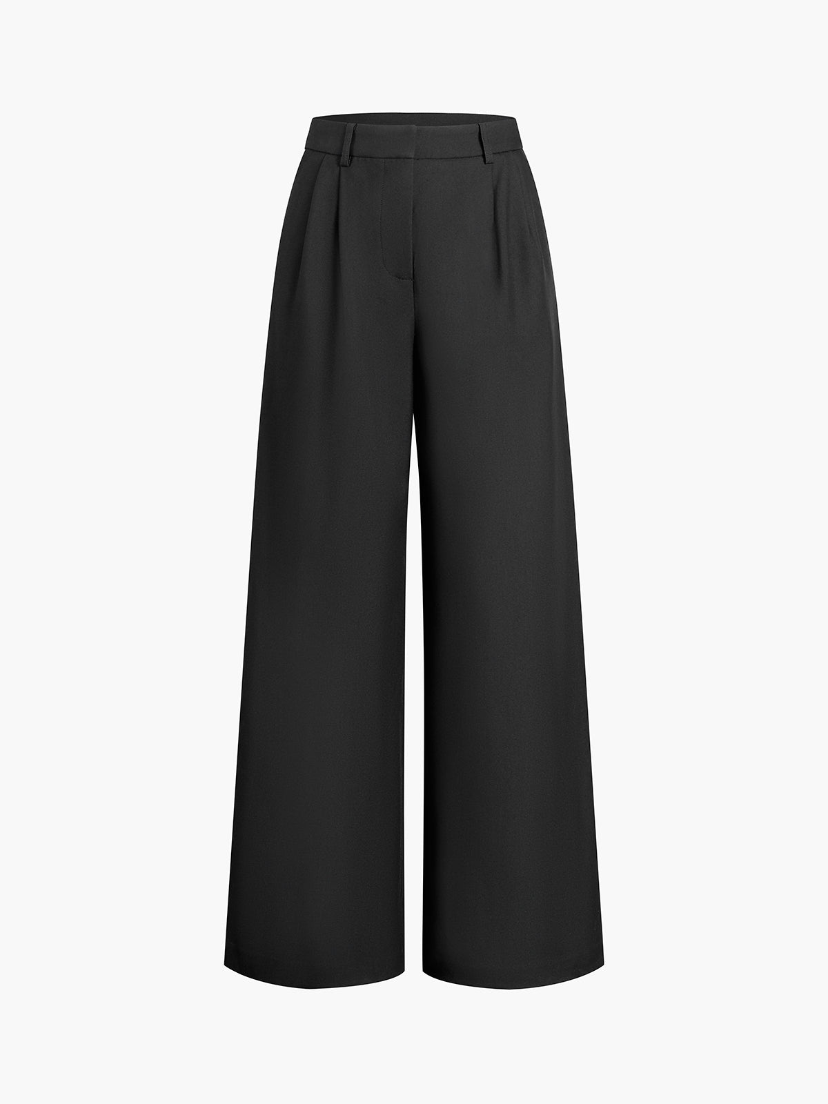 Classic Chic Solid Wide-Leg Pants