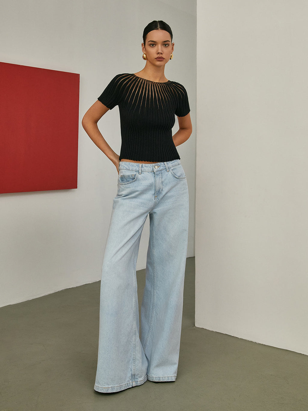 Chic Knit Short Sleeve Top
