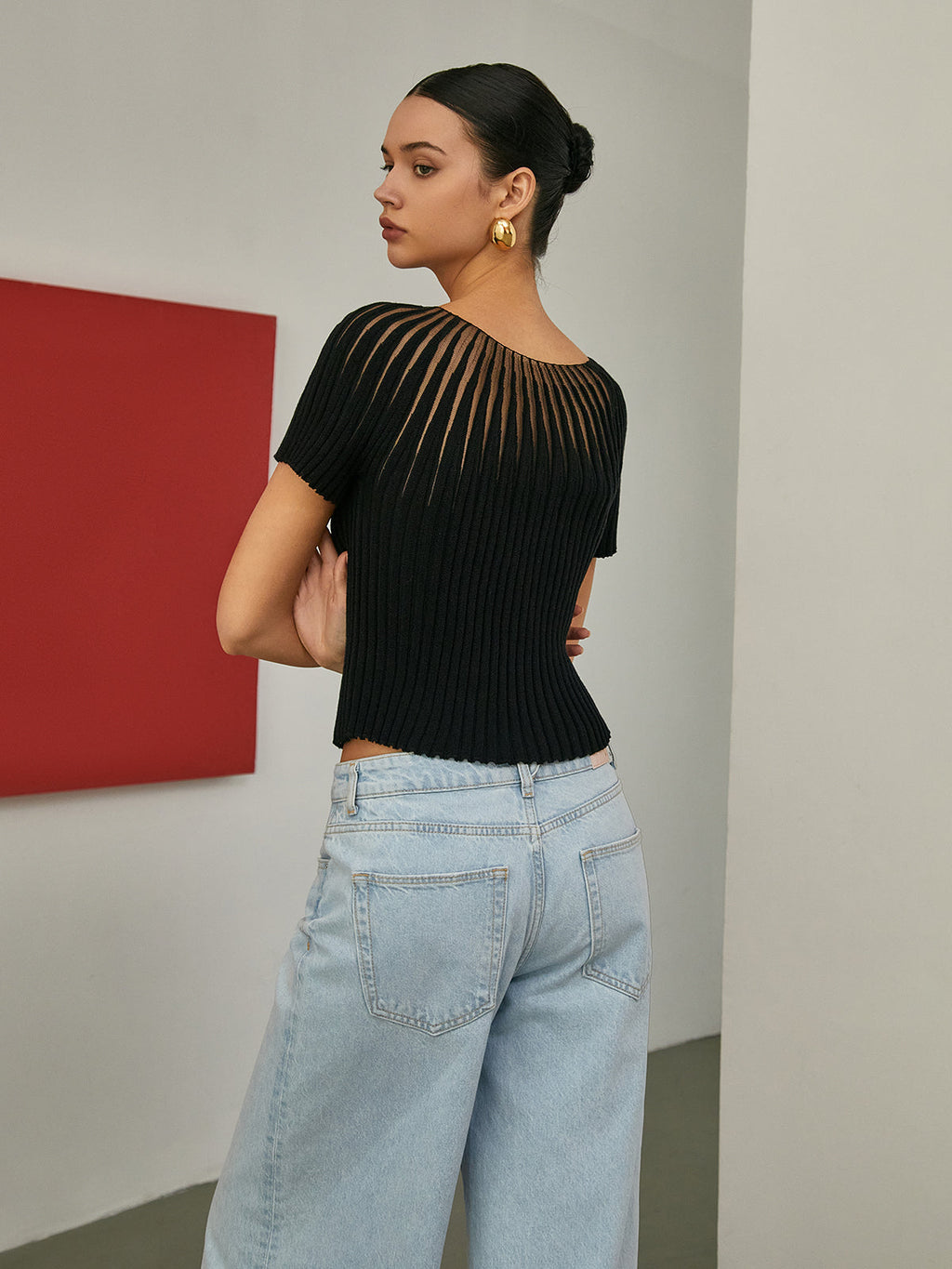 Chic Knit Short Sleeve Top